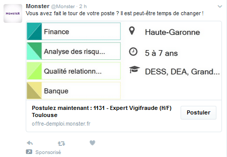 tweet sponsorisé